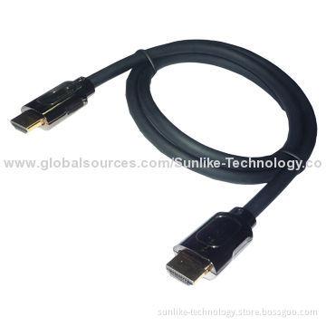 HDMI Cable with Metal Shell, 24K Gold-plated Connector Plug